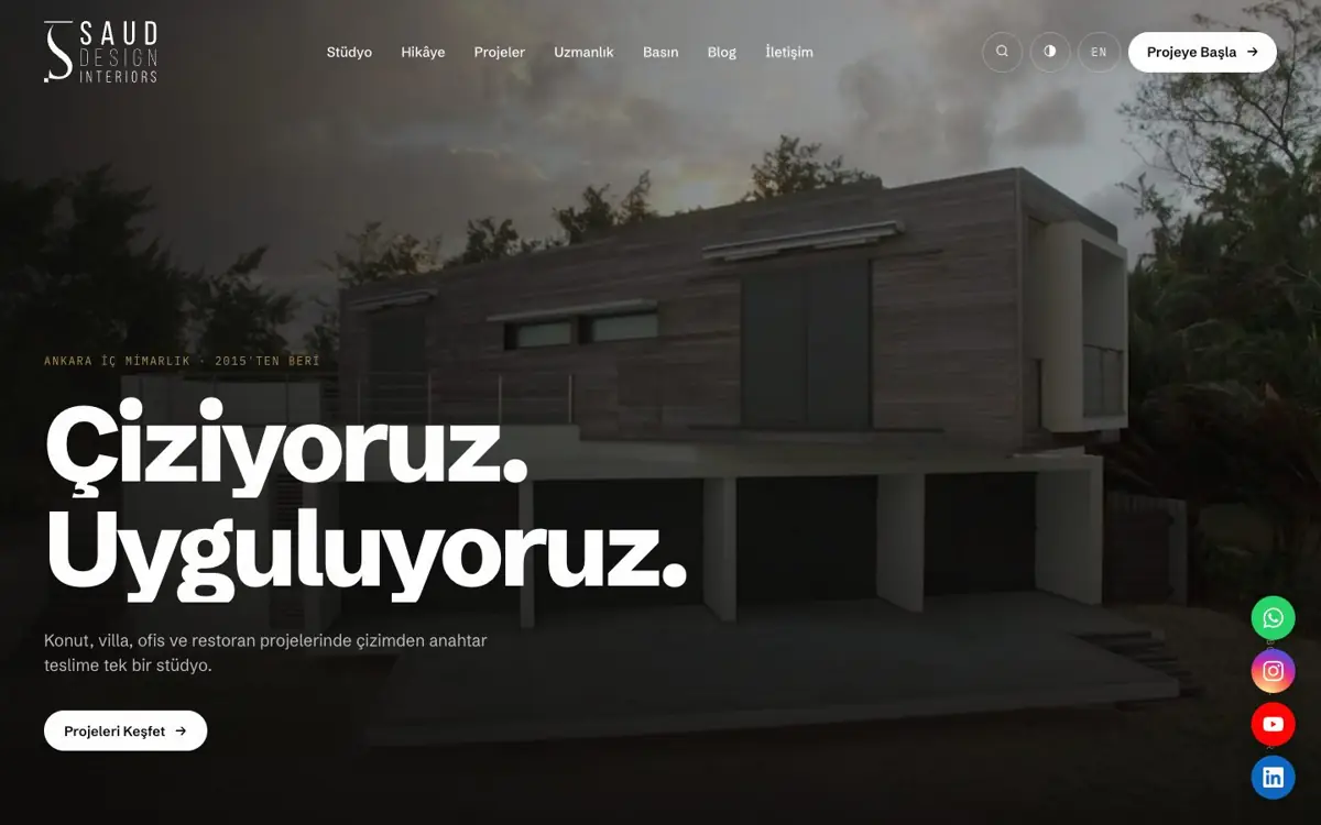 SAUD DESIGN — Web · Portfolyo · SEO